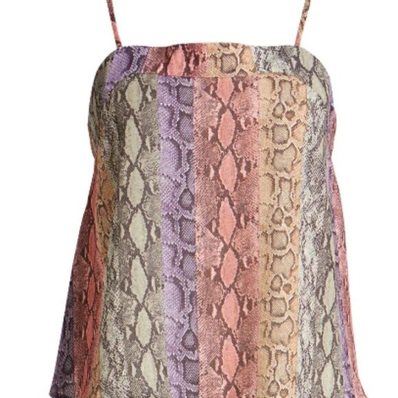Hiatus Rainbow Snakeskin Print Cami Tank - Picture 1 of 6